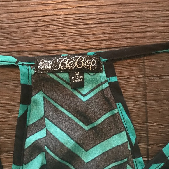 ***SOLD*** TEAL & BKACK herringbone COCKTAIL Dress - Picture 4 of 5